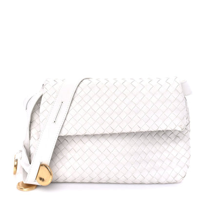 Bottega Veneta Nappa Intrecciato The Fold Crossbody  White 1 of 7