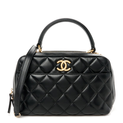 Chanel Lambskin Quilted Medium Trendy CC Bowling Bag Black 1 of 12