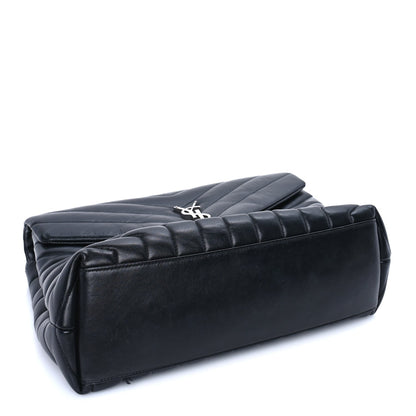 Saint Laurent Calfskin Y Quilted Monogram Medium Loulou Chain Satchel Black 3 of 7