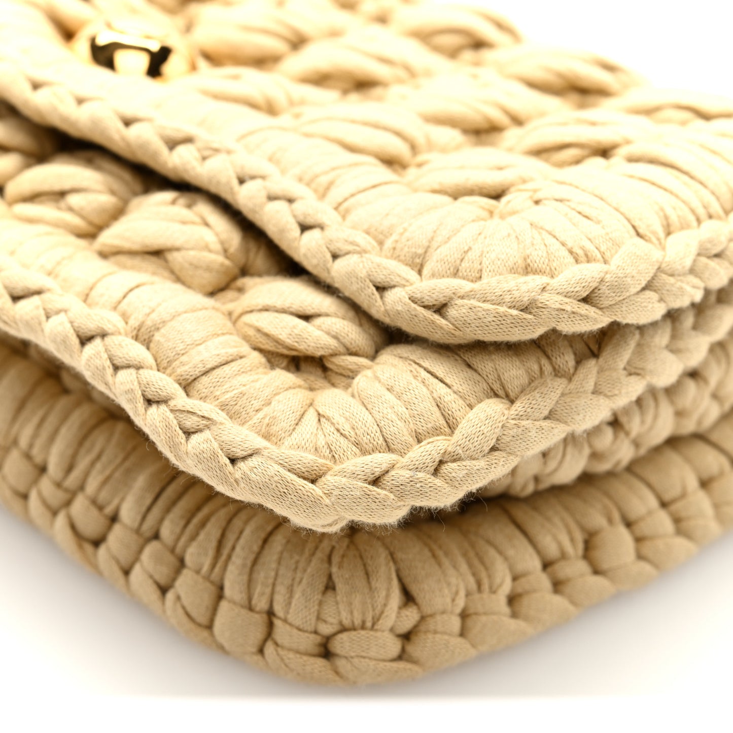 Jersey Crochet Shoulder Bag Cane Sugar