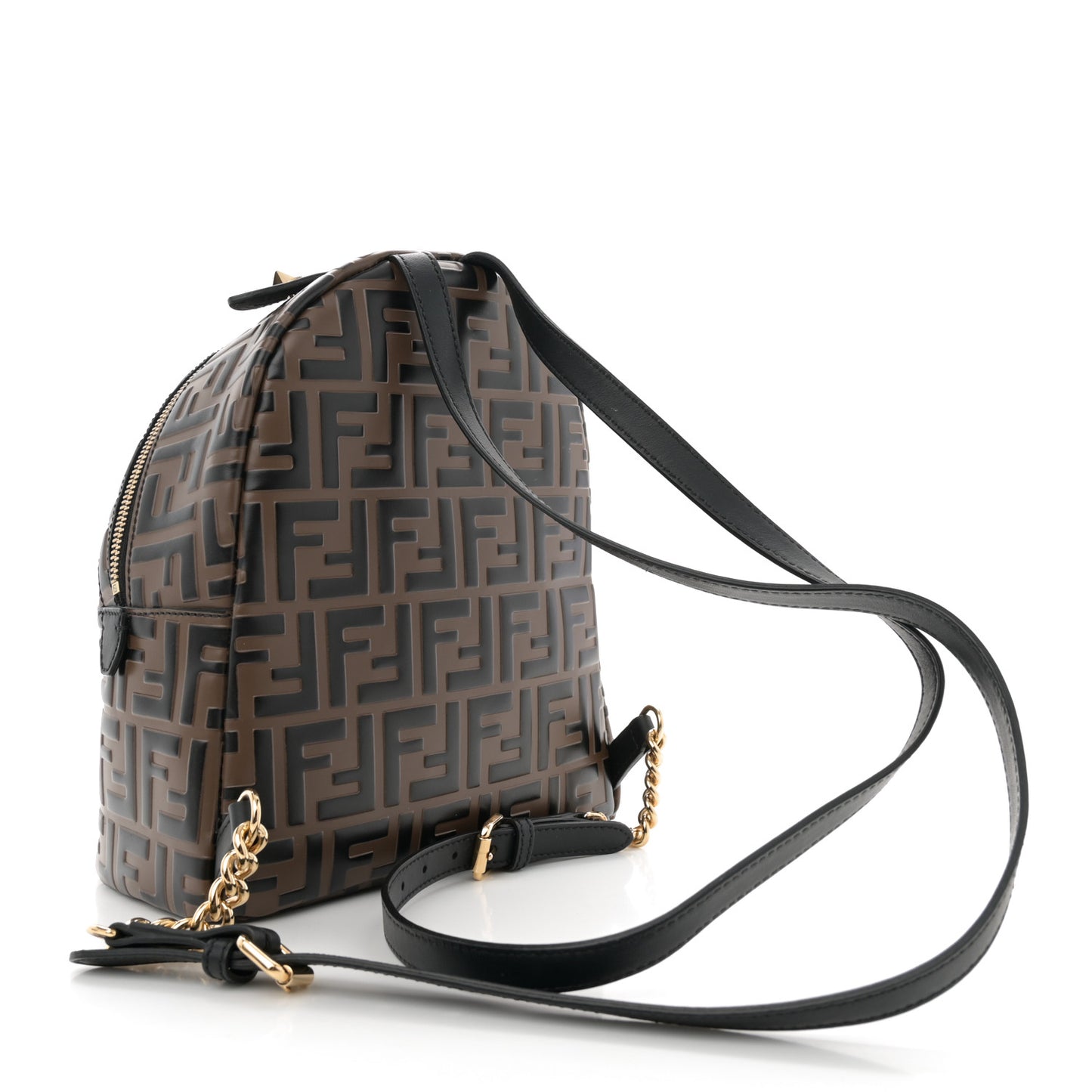 Vitello Bi-Color FF 1974 Embossed Mini Backpack Maya Black