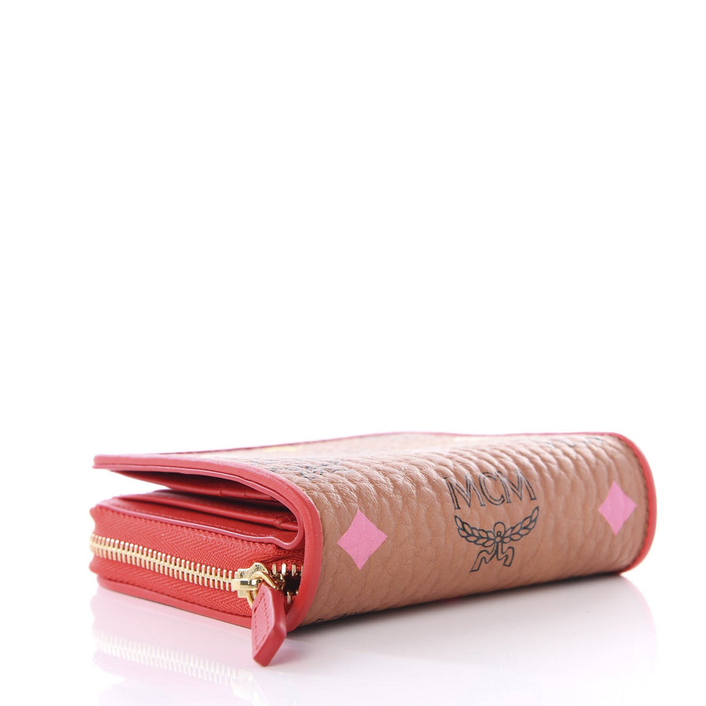 Skyoptic Visetos Mini Zip Around Wallet Cognac