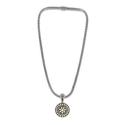 John Hardy Sterling Silver 18K Yellow Gold Dot Enhancer Pendant Necklace 3 of 6