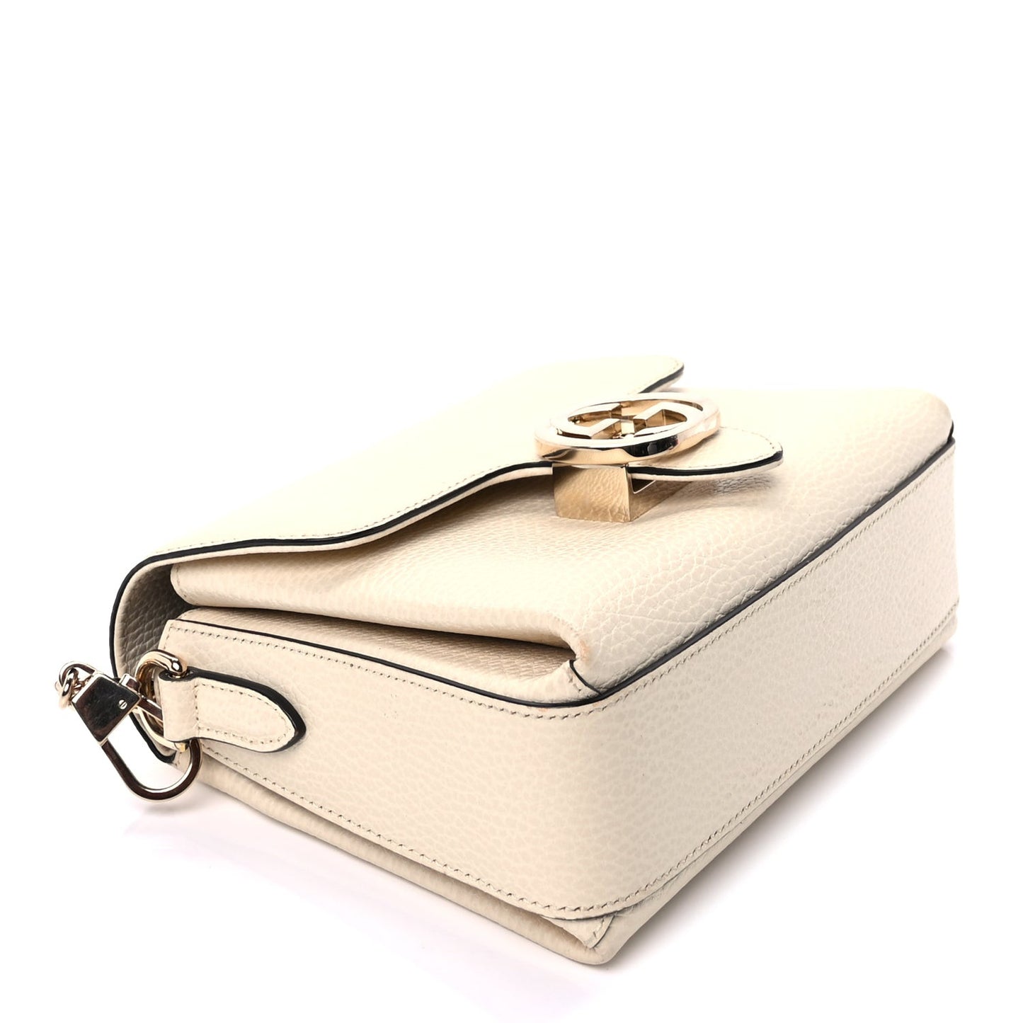 Dollar Calfskin Interlocking G Crossbody Bag  Ivoire