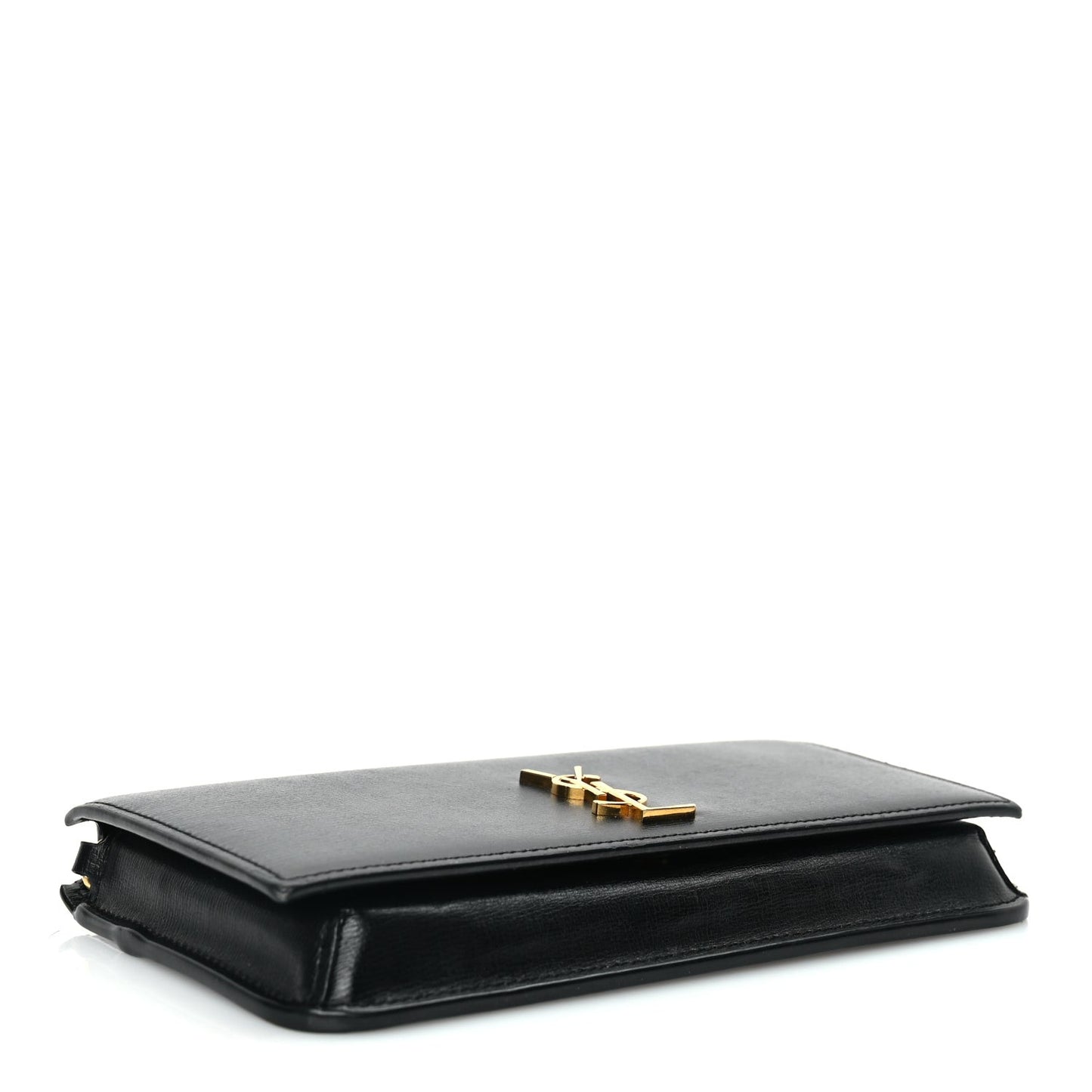 Smooth Calfskin Monogram Phone Holder Crossbody Black