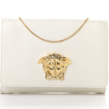 Versace Calfskin Palazzo Chain Evening Bag White 8 of 12