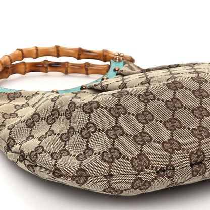 Gucci Monogram Small Bamboo Handbag Turquoise 7 of 8