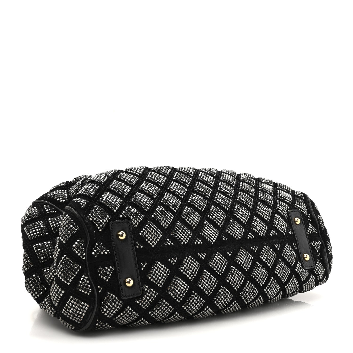 Marc Jacobs Suede Crystal Quilted Stam Black 4 of 11