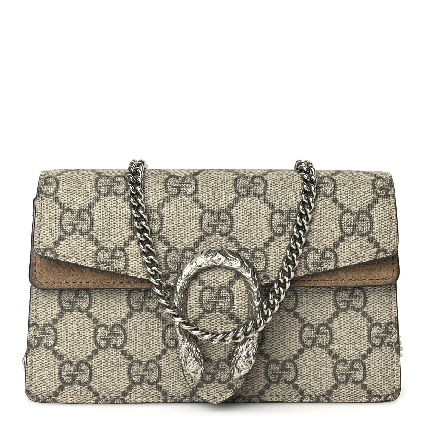 GG Supreme Monogram Super Mini Dionysus Shoulder Bag Taupe