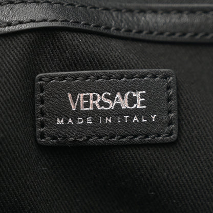 Versace Calfskin Medium Repeat Zip Hobo Black 6 of 9
