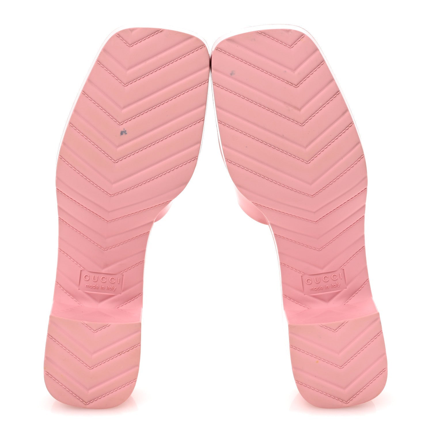 Gucci Rubber Logo Womens Platform 20/60mm Slide Sandals 39 Wild Rose 6 of 7