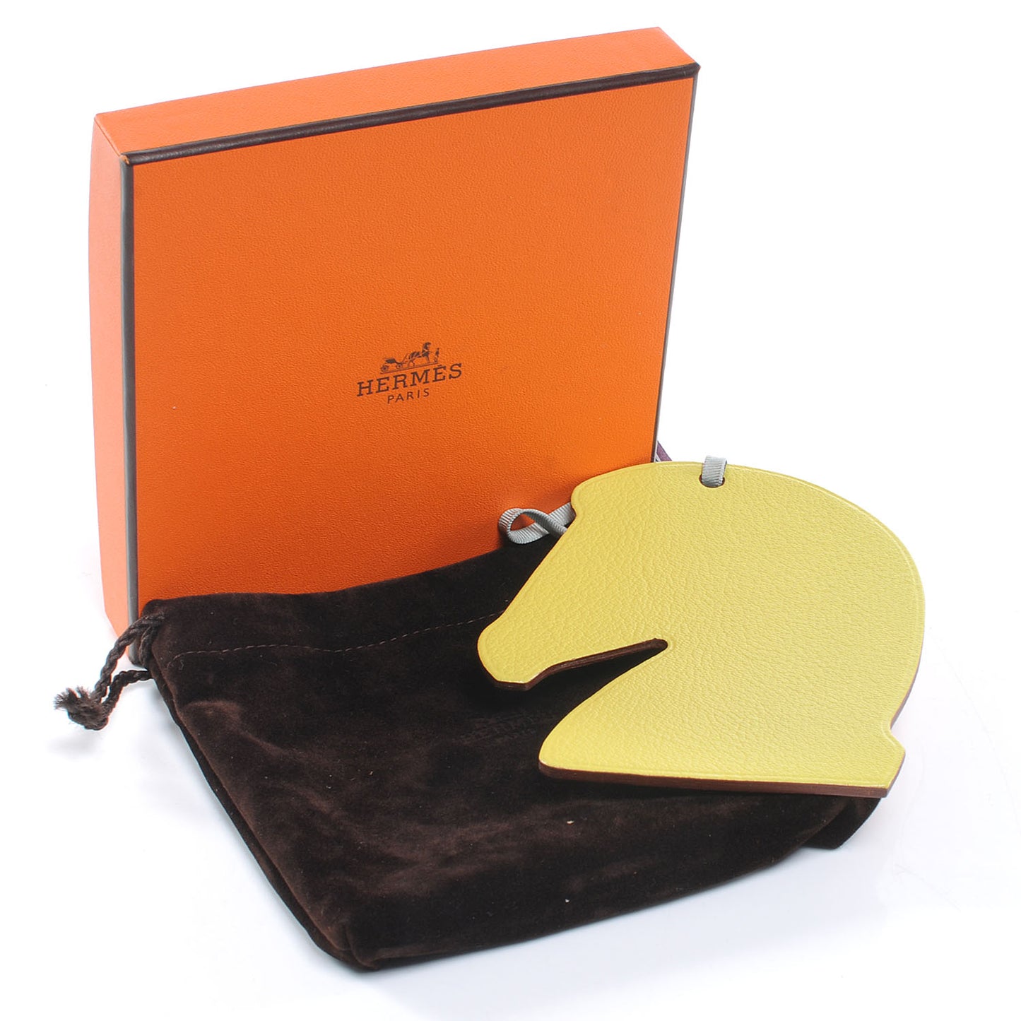 Samarcande Horse Ornament Bag Charm Jaune Orange