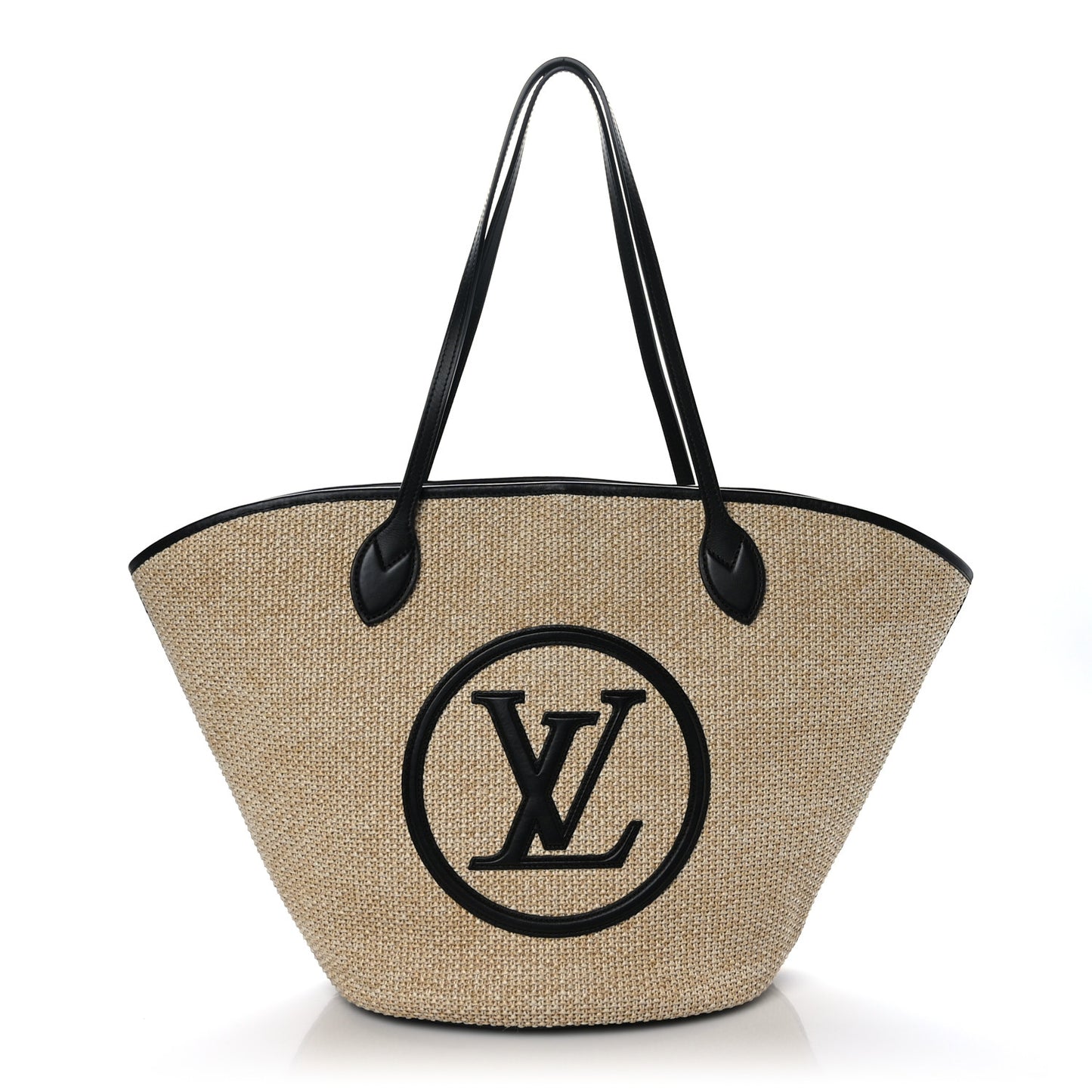 Raffia Saint Jacques Tote Black