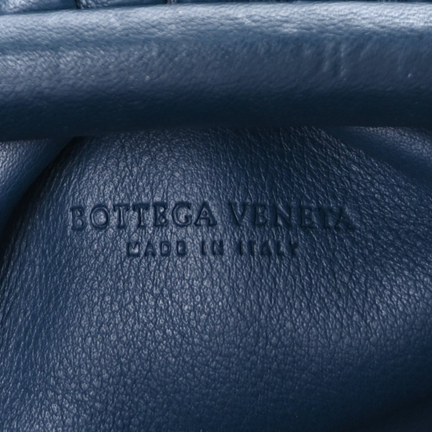 Butter Calfskin The Mini Pouch  Deep Blue