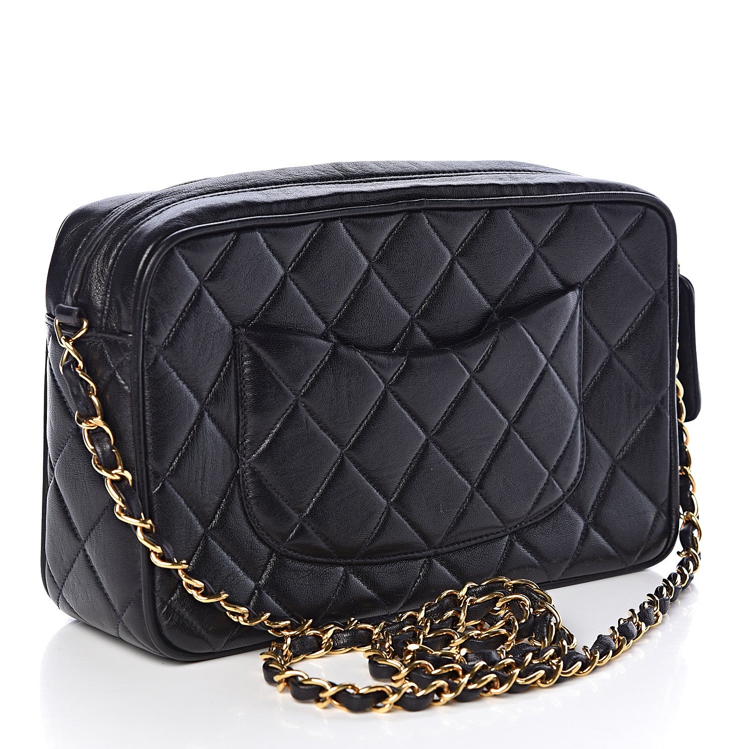 Chanel Lambskin Quilted Camera Case Black 3 of 10