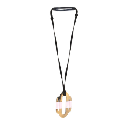 Hermes Buffalo Horn Lacquer Attelage Pendant Necklace 3 of 5