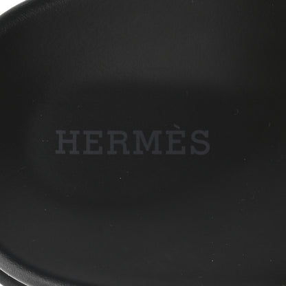 Hermes Glazed Nappa Shearling Shearling Go Mules 38.5 Black Ecru 7 of 10