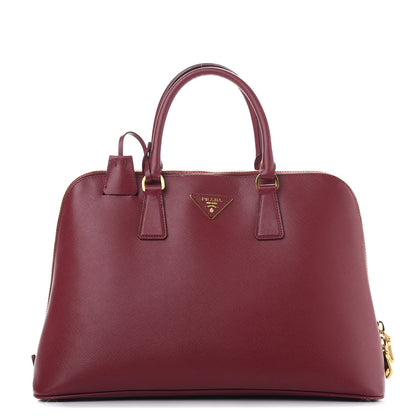 Prada Saffiano Lux Large Promenade Tote Cherry 1 of 13