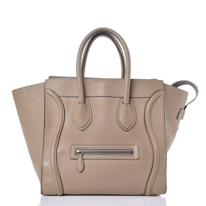 Celine Drummed Calfskin Mini Luggage Dune 1 of 19