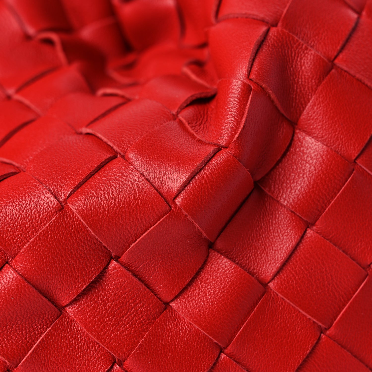 Bottega Veneta Nappa Maxi Intrecciato The Pouch Oversized Clutch Bright Red 7 of 7
