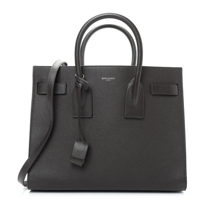 Saint Laurent Grained Calfskin Small Sac De Jour Coal 1 of 8