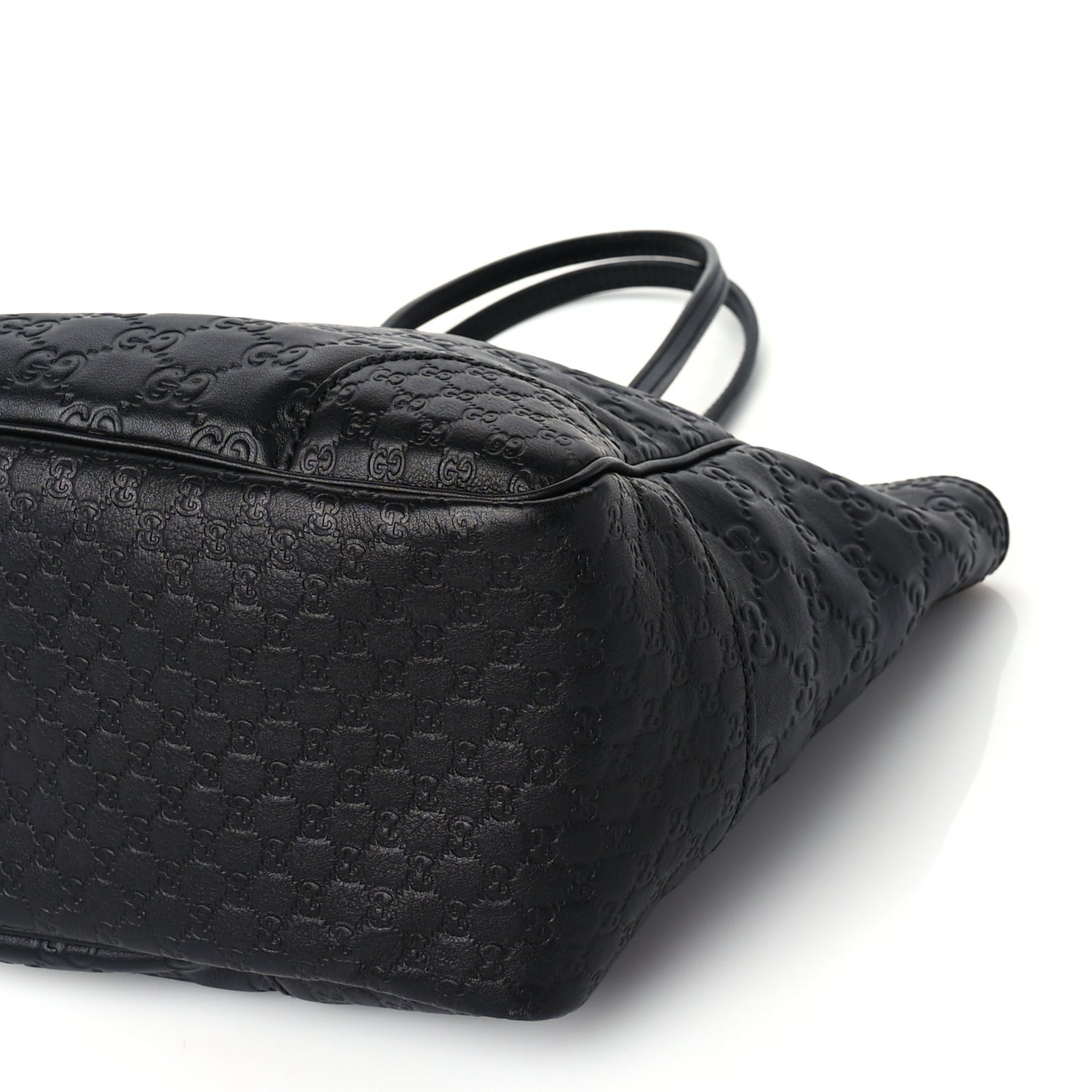 Gucci Guccissima Small Bree Zippered Tote Black 8 of 8