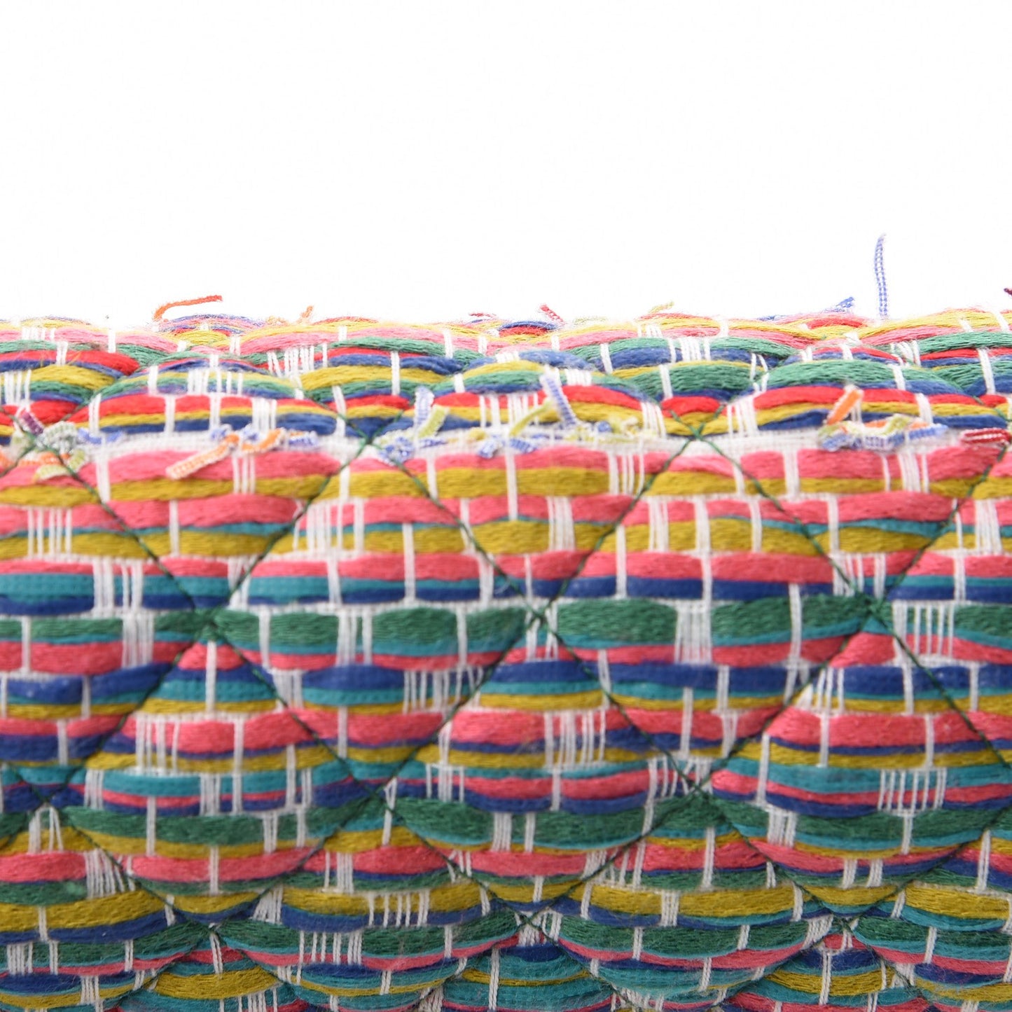 Tweed Quilted Medium Double Flap Multicolor