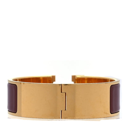 Hermes Enamel Wide Clic Clac H Bracelet PM China Red China Red 2 of 4