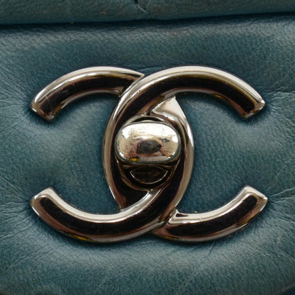 Chanel Lambskin Quilted Jumbo Double Flap Turquoise 5 of 9