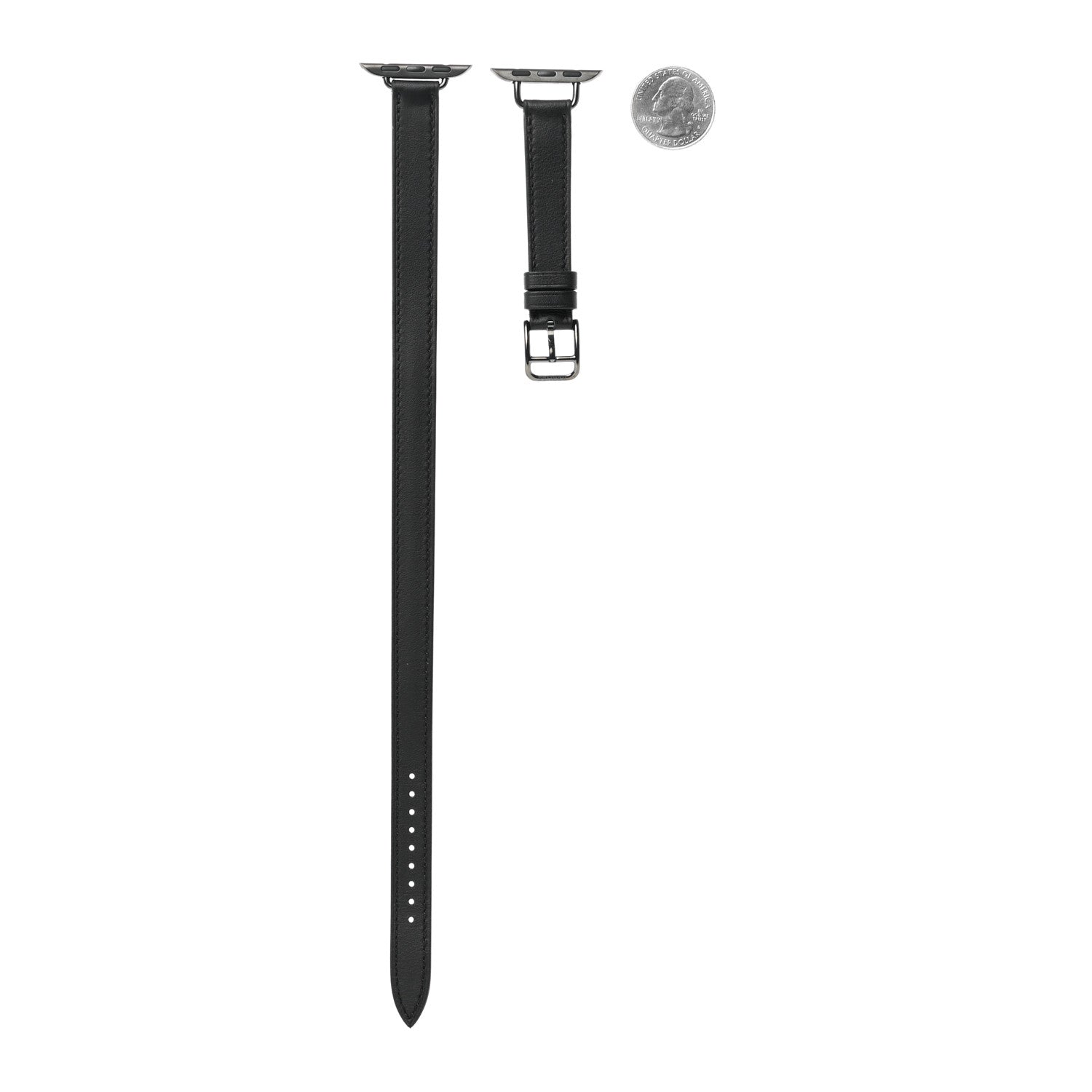 Hermes Swift Apple Watch Double Tour Strap Black 2 of 6