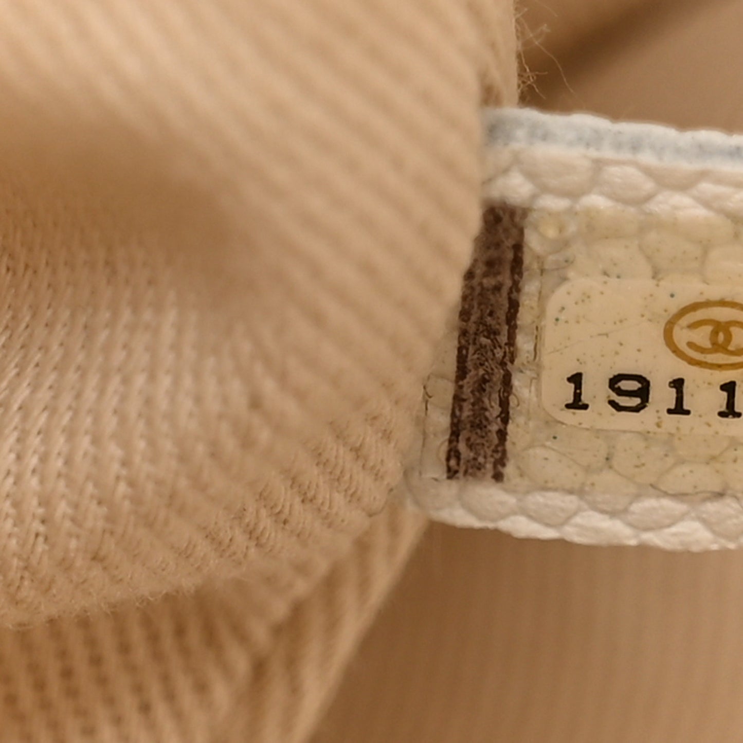 Grained Calfskin CC Pocket Tote White