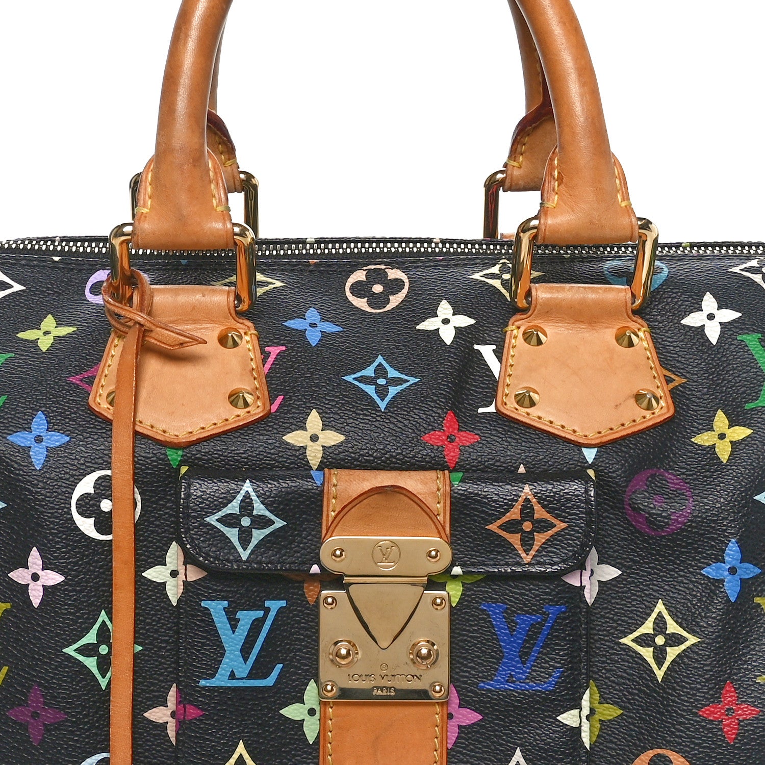 Louis Vuitton Monogram Multicolor Speedy 30 Black 6 of 9