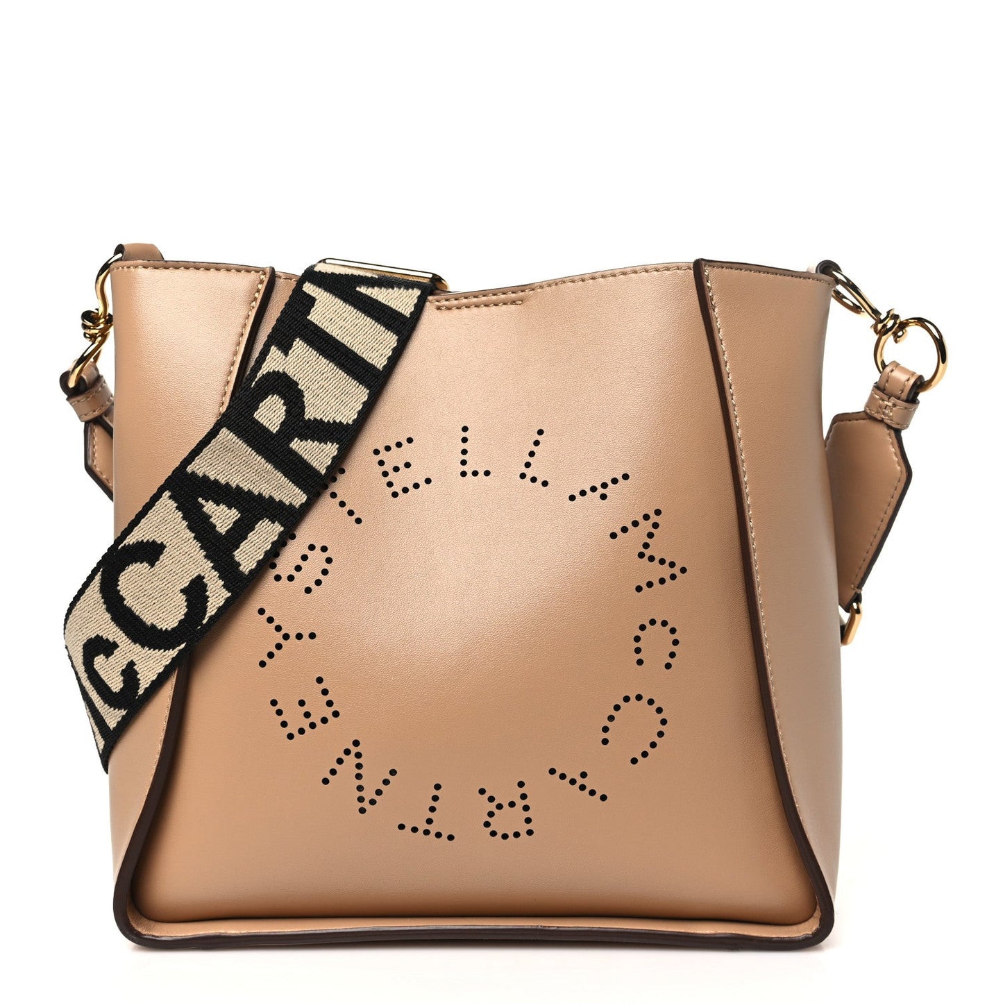 Eco Alter Nappa Perforated Logo Mini Crossbody Sand