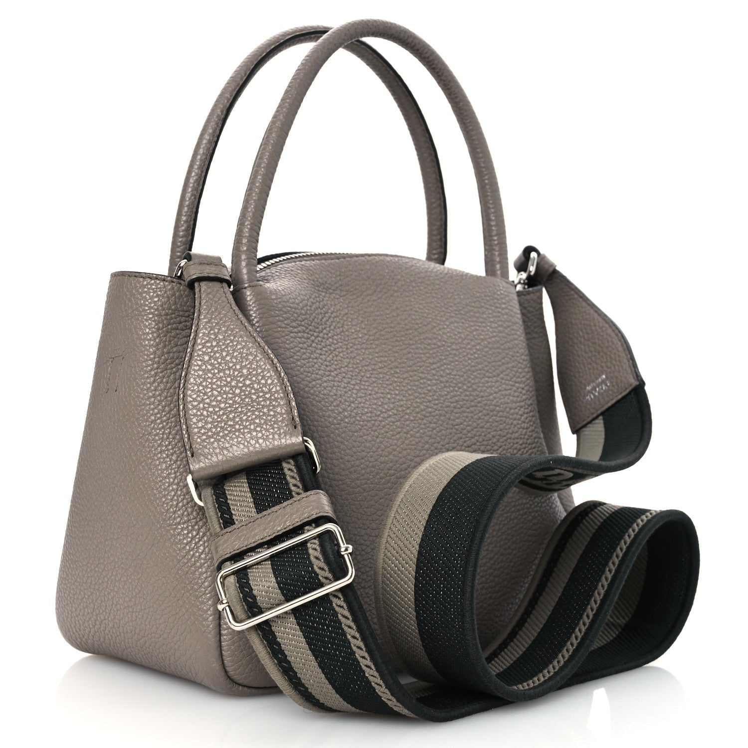 Prada Vitello Daino Soft Small Zippered Top Handle Bag Ninfea 3 of 7