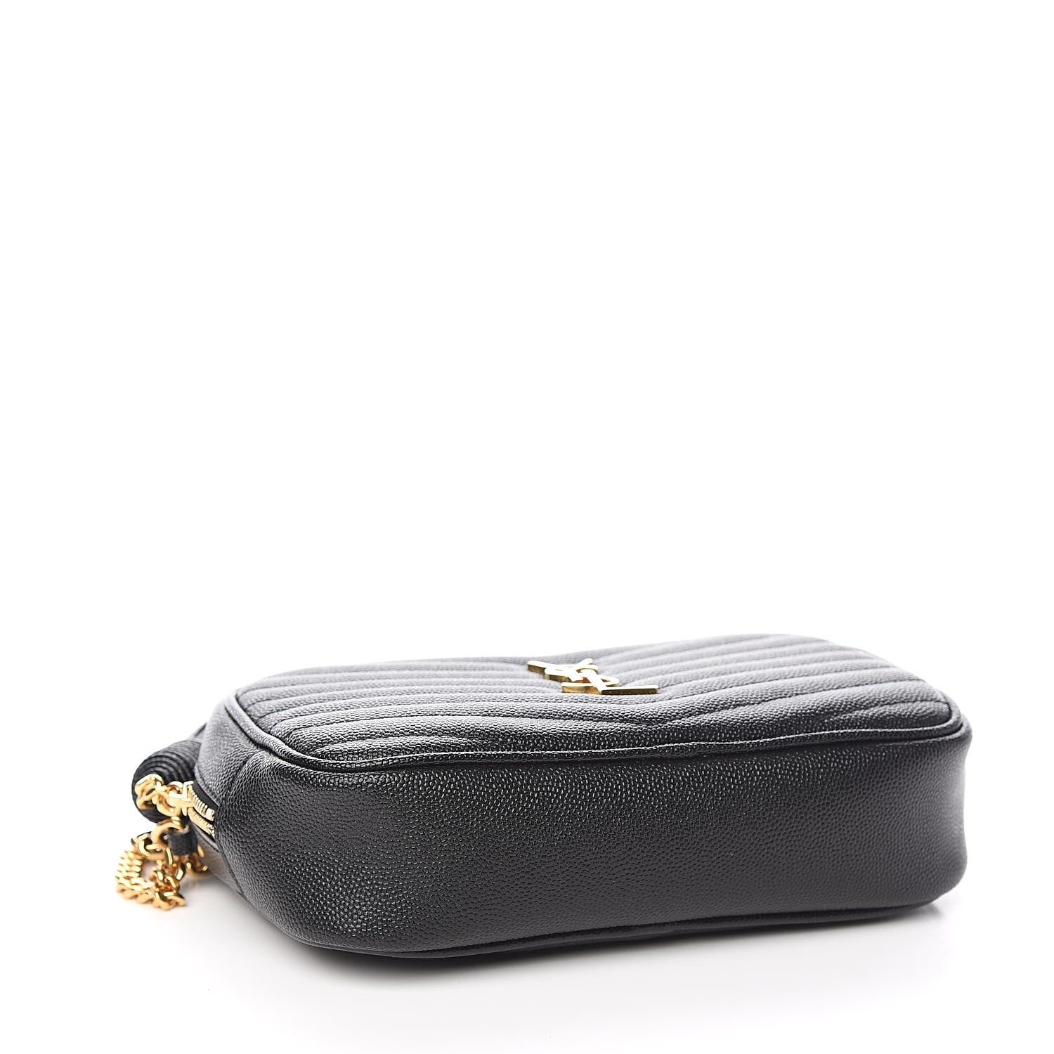 Saint Laurent Grain De Poudre Matelasse Monogram Mini Lou Camera Bag Black 4 of 11