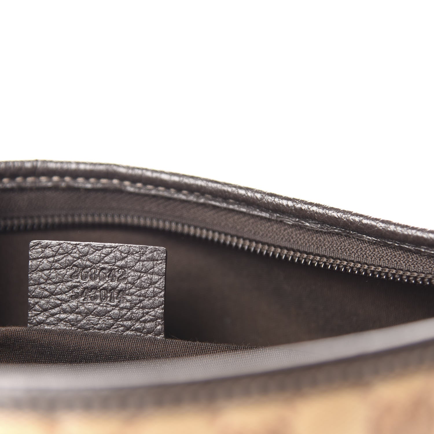 Gucci Crystal Monogram Abbey Messenger Bag Beige Dark Brown 9 of 10