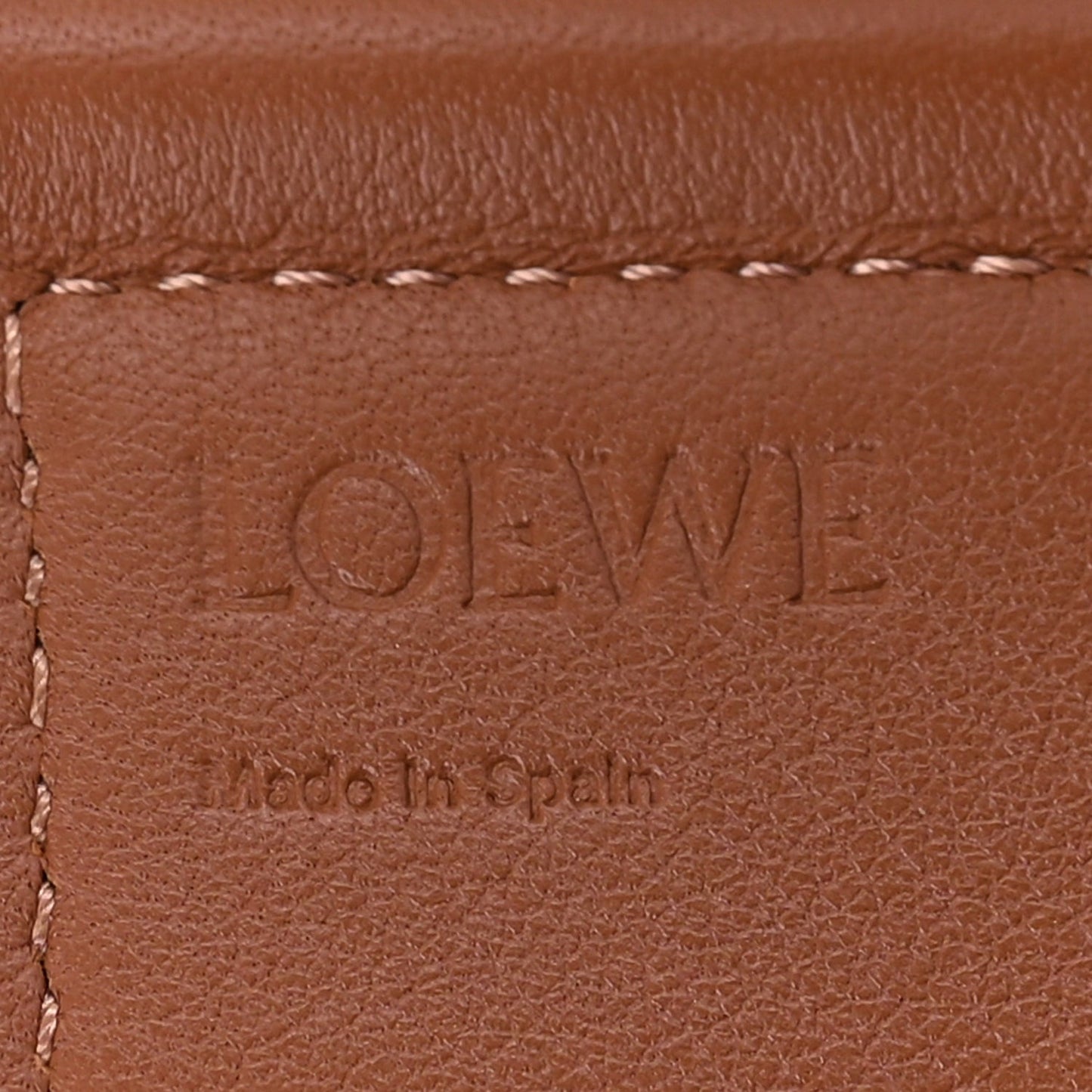 Calfskin Jacquard Anagram Strap Natural Tan