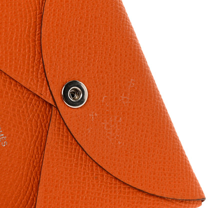 Hermes Epsom Calvi Duo Card Case Orange 7 of 9