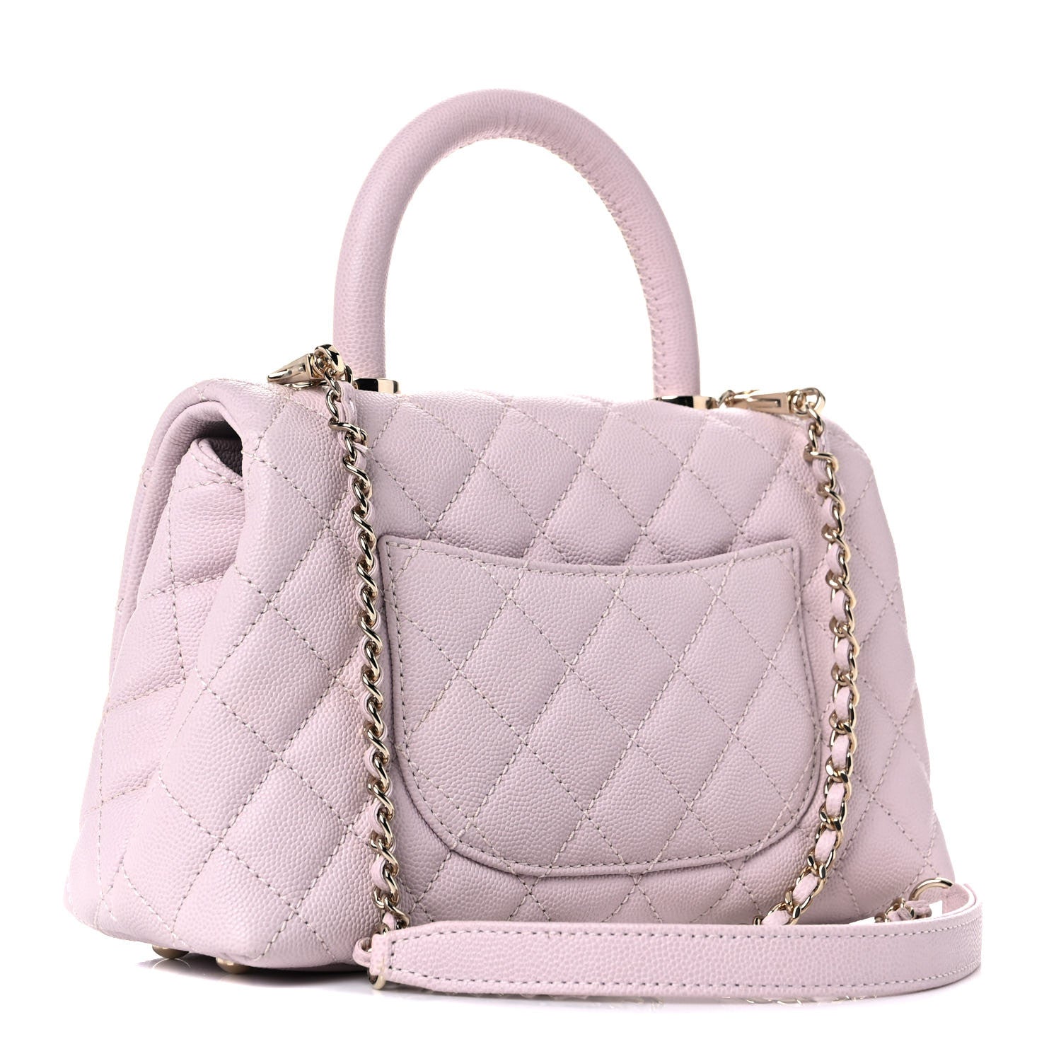 Chanel Caviar Quilted Mini Coco Handle Flap Lilas Lilac 3 of 10