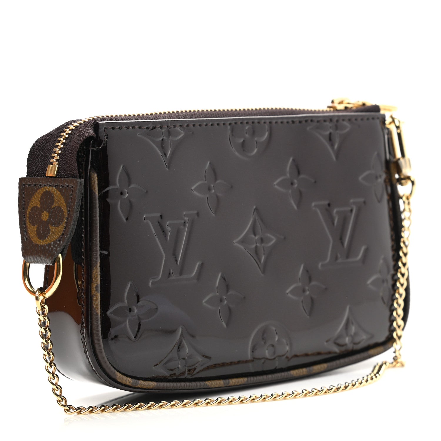 Louis Vuitton Vernis Monogram Mini Pochette Accessories Amarante 3 of 7