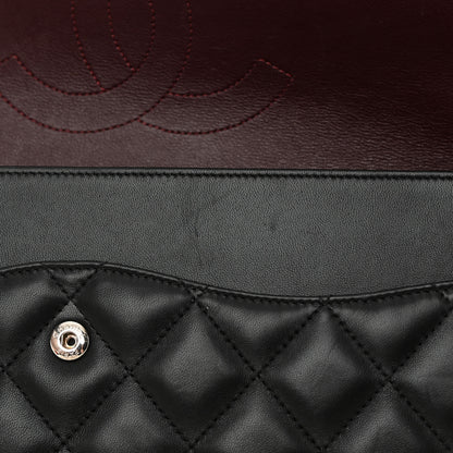 Chanel Lambskin Quilted Jumbo Double Flap Black 14 of 19