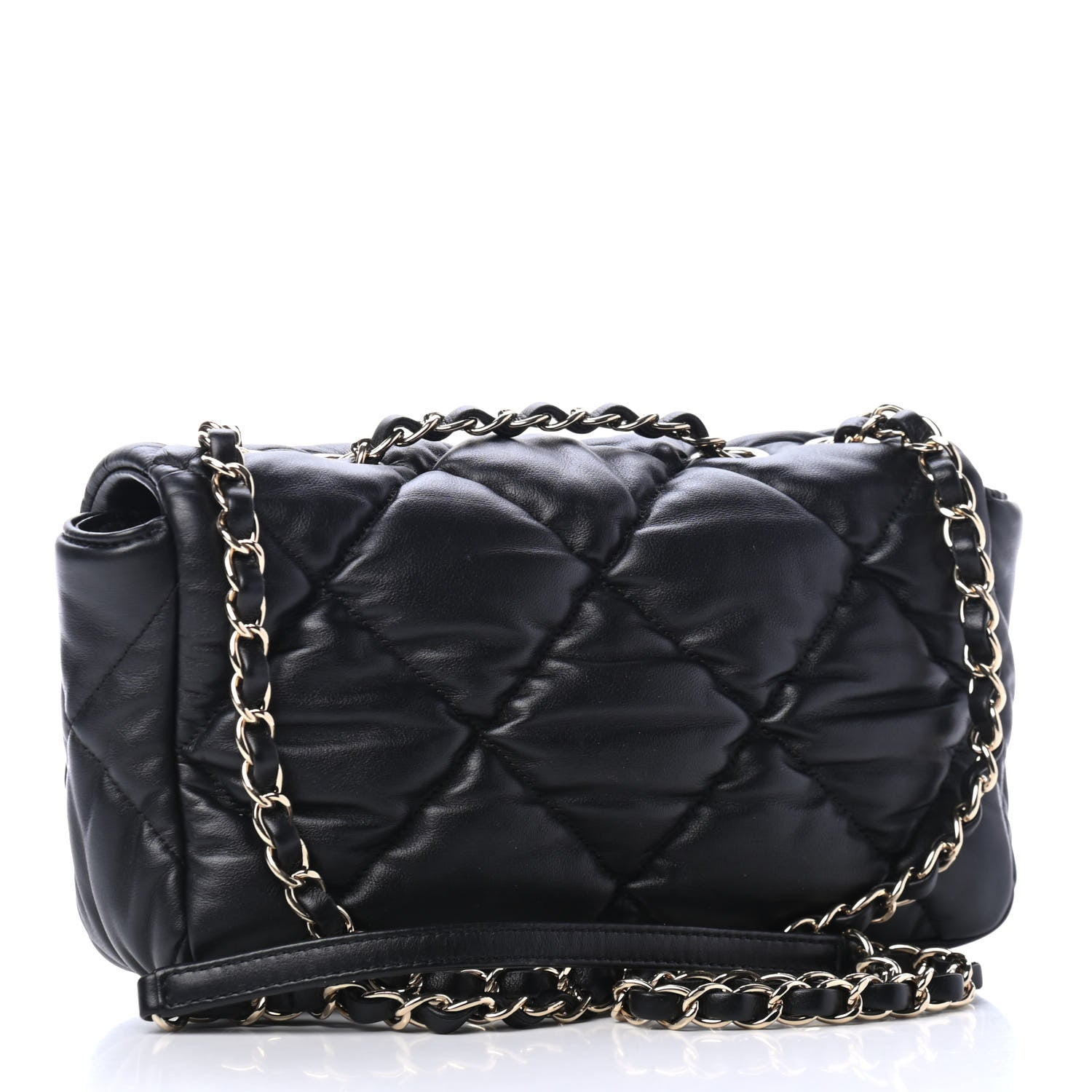 Chanel Calfskin Quilted Medium Bubbly Flap Black 2 of 4