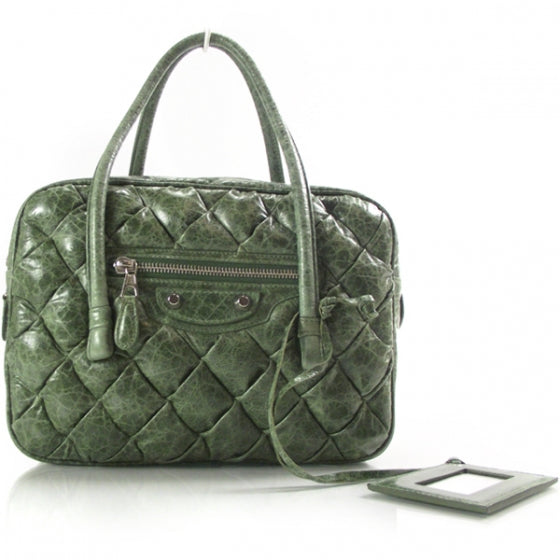 Leather Mini Matelasse Bag Origan