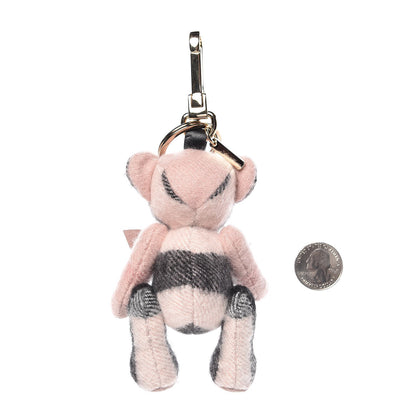 Burberry Cashmere Check Thomas Bear Keychain Charm Ash Rose 2 of 3