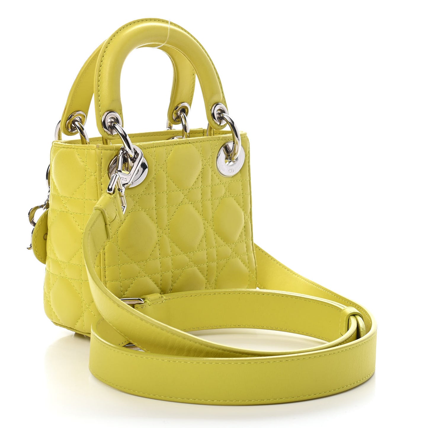 Lambskin Cannage Nano Lady Dior Acid