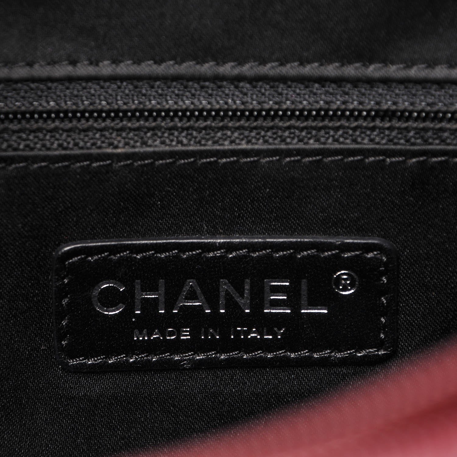 Chanel Vinyl Coco Ming Grand Shopping Tote Burgundy 6 of 9