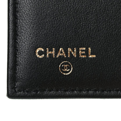 Chanel Lambskin Quilted Small Graffiti Compact Wallet Black 7 of 9
