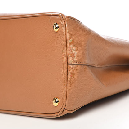 Prada Saffiano Lux Large Galleria Double Zip Tote Caramel 9 of 20