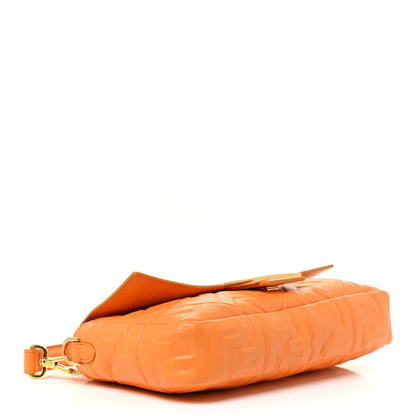 Fendi Nappa FF 1974 Embossed Baguette Clementine 4 of 13
