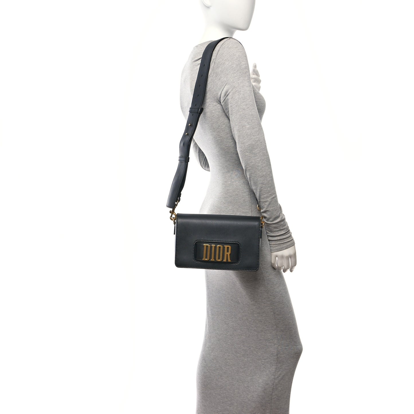 Smooth Calfskin Dio(r)evolution Flap Bag Black